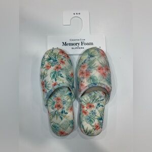 Charter Club Multicolor Memory Foam Slippers Small 5-6